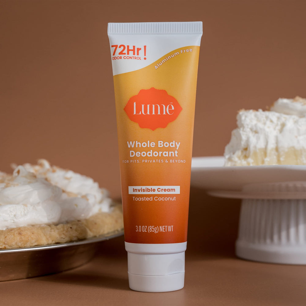 Lume hypoallergenic skin safe label on packaging
