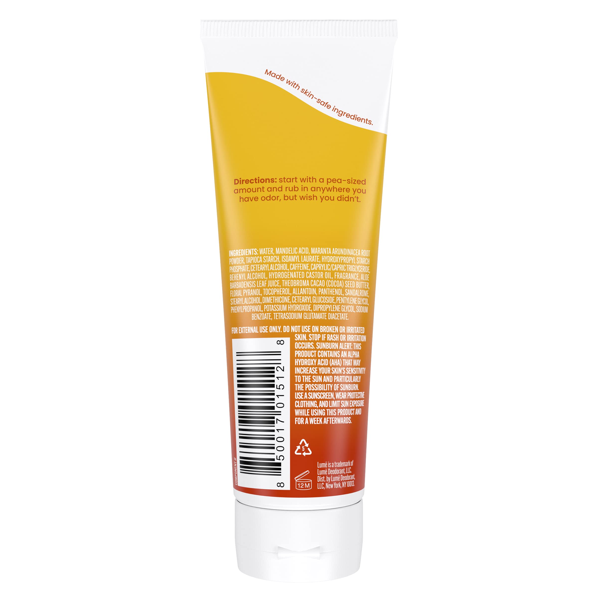 Lume invisible cream texture close up shows smooth application
