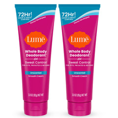 Lume unscented cream tube ready for all-day odor control.
