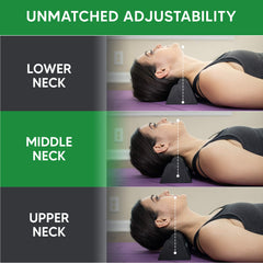Lumia Wellness traction block helps ease shoulder tension during daily relaxation.