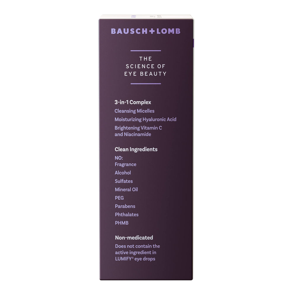 Lumify cleansing routine shake saturate cotton wipe eyes gently