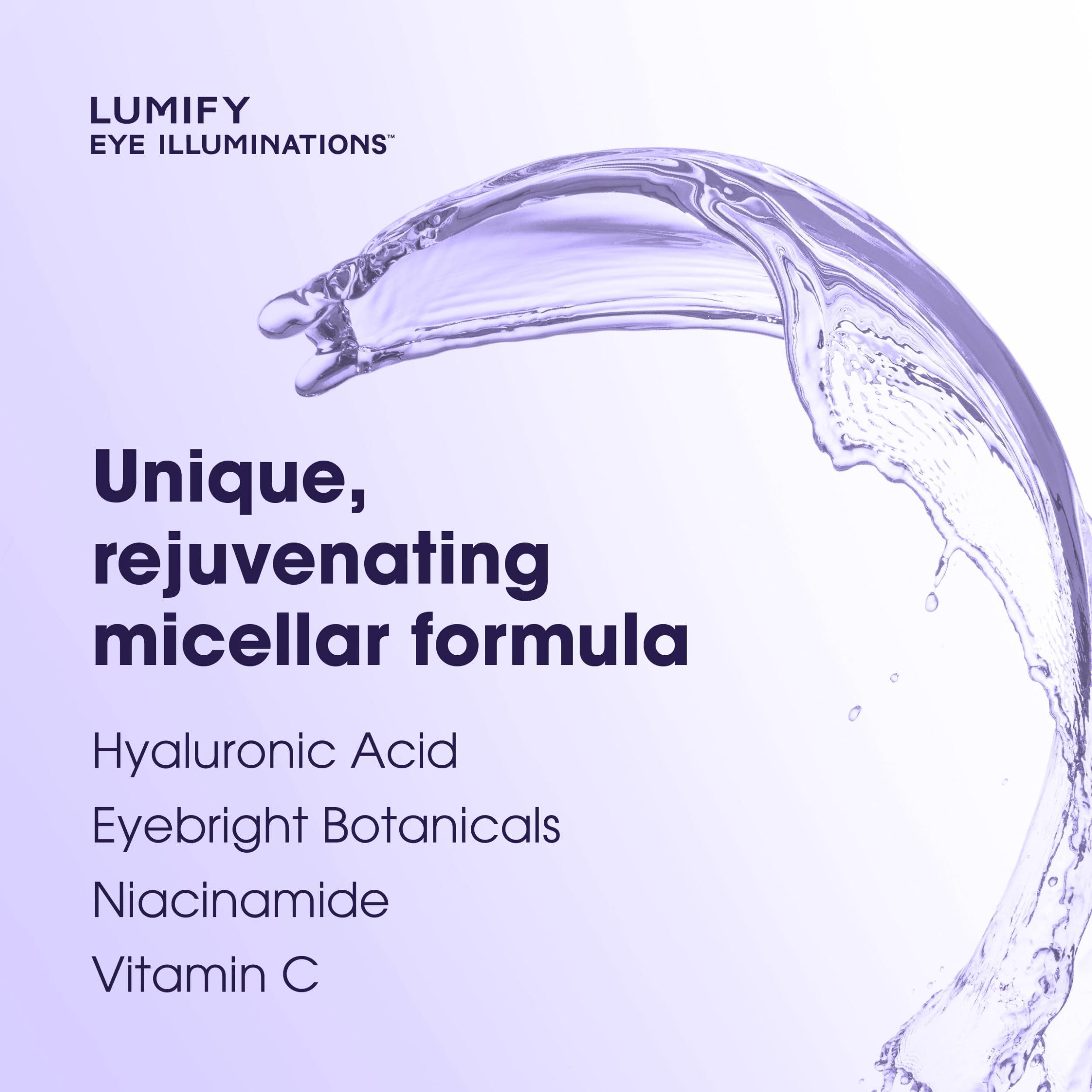 Lumify Eye Illuminations bottle cap close-up emphasizing easy-to-use packaging