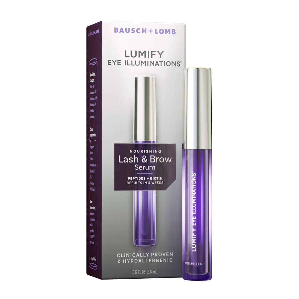 Lumify Eye Illuminations serum bottle for lash conditioning and brow care.