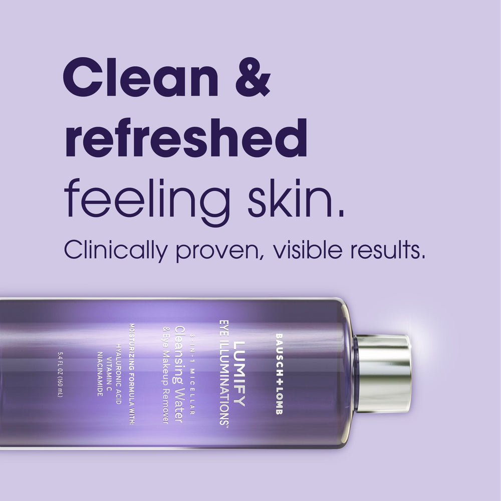 Lumify waterproof makeup removal action shows effective removal without rubbing