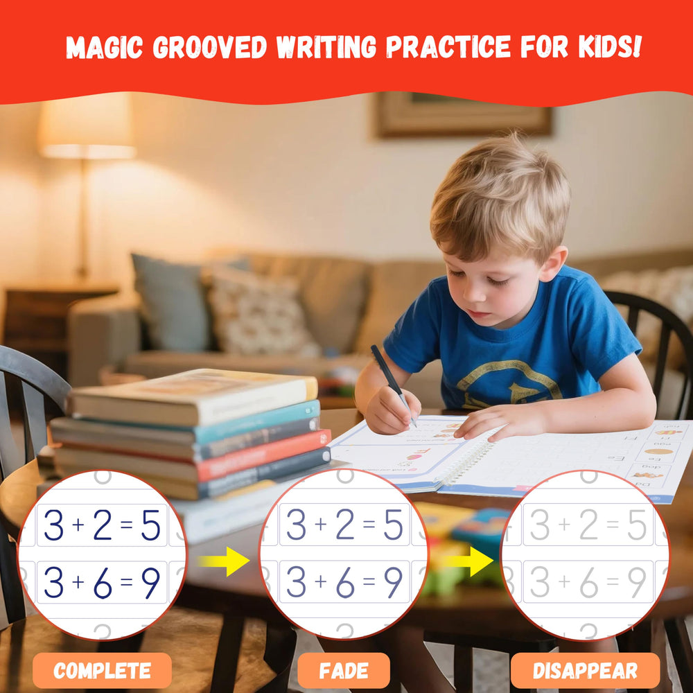Lumikidz 7-in-1-learning-set combines writing, math, and drawing for creative quiet learning.