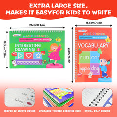 Lumikidz giant-guided-pages-writing-practice shows large pages for easy letter formation.