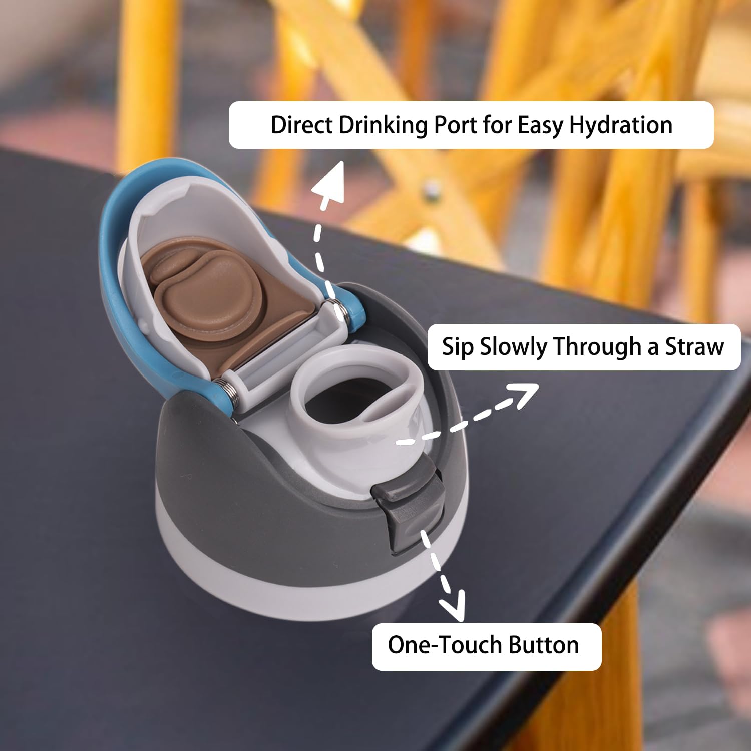 LUMIMITUAN replacement lid for Owala Freesip 32oz, one-button operation for easy access