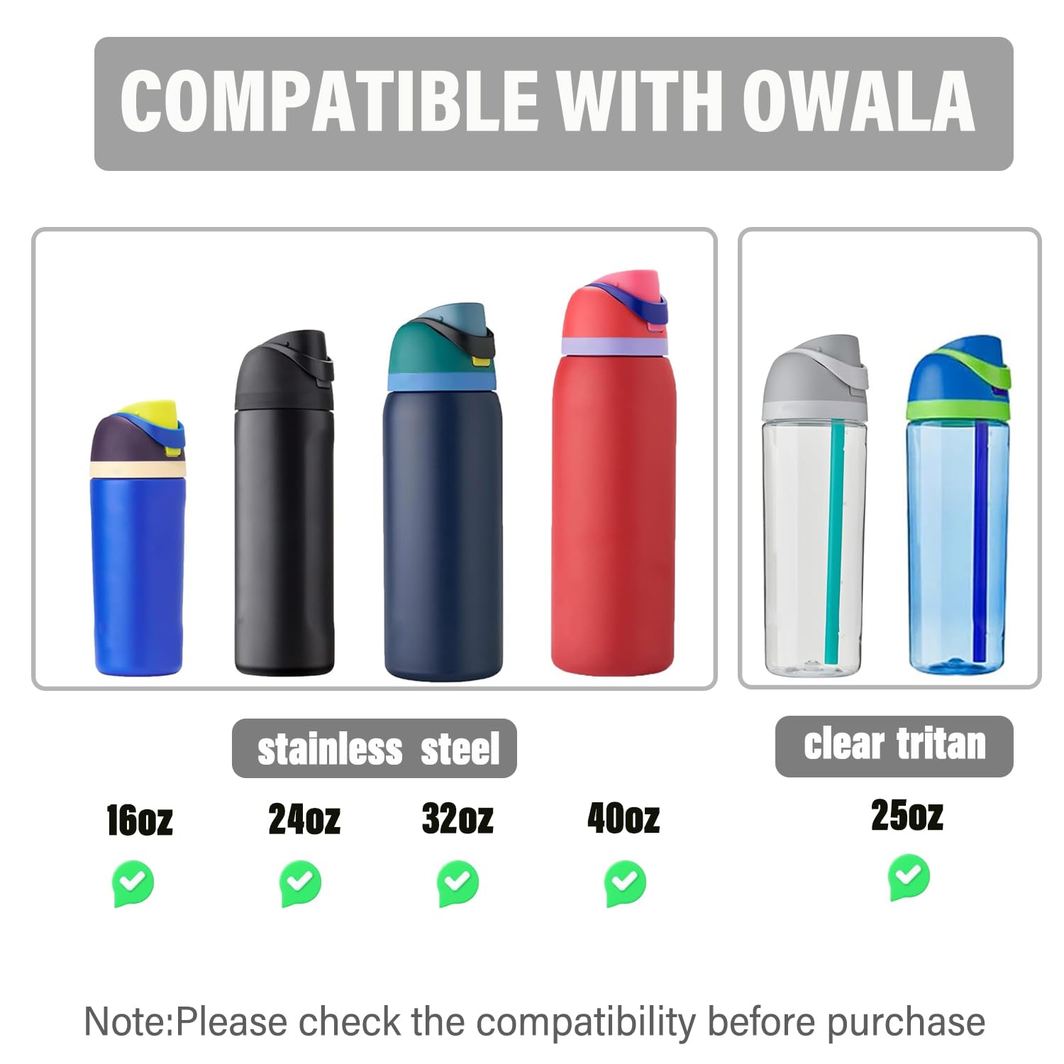 LUMIMITUAN replacement lid compatibility with 25oz clear Tritan, refresh your bottle