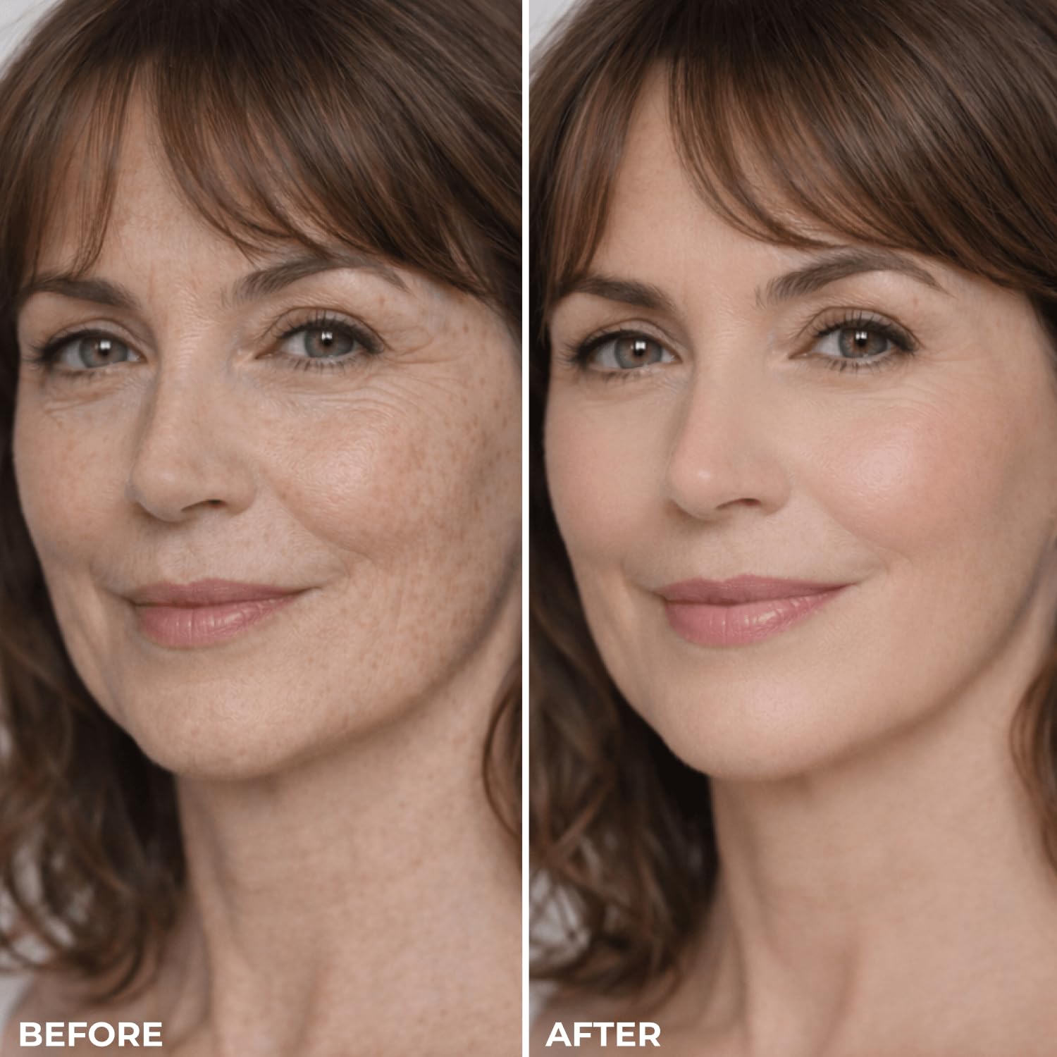 Luminess Liquid Mirage color-change application demonstrates seamless shade adaptation as you blend.