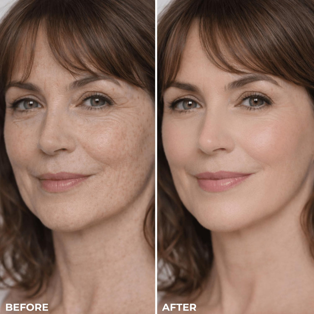 Luminess Liquid Mirage color-change application demonstrates seamless shade adaptation as you blend.
