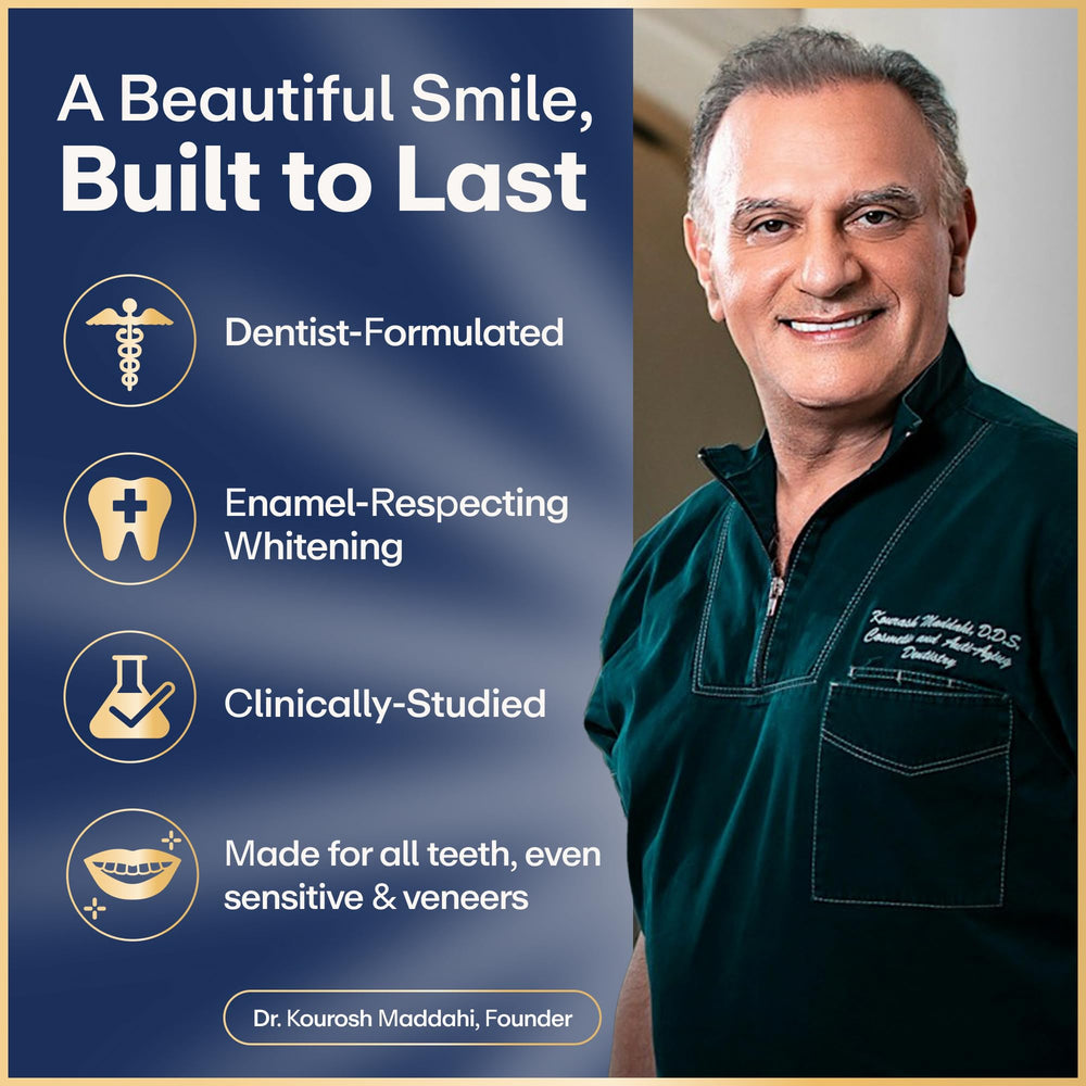 Applying Lumineux strips to teeth for stain lifting
