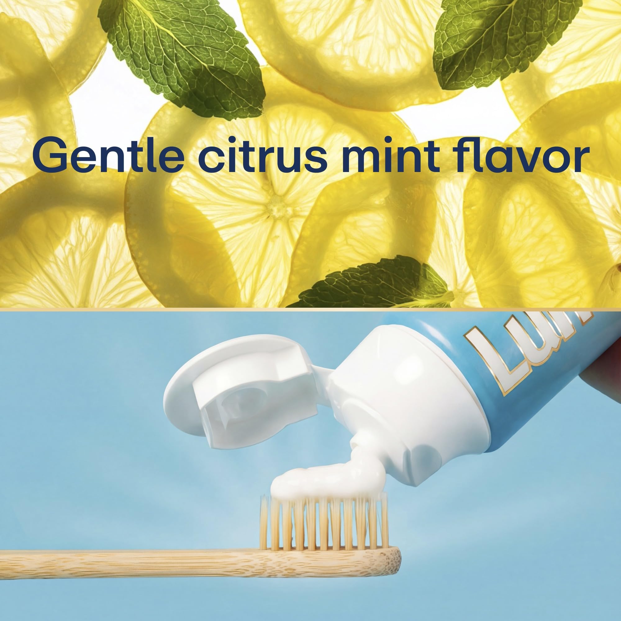 Lumineux cruelty-free, dentist-formulated seal on packaging.