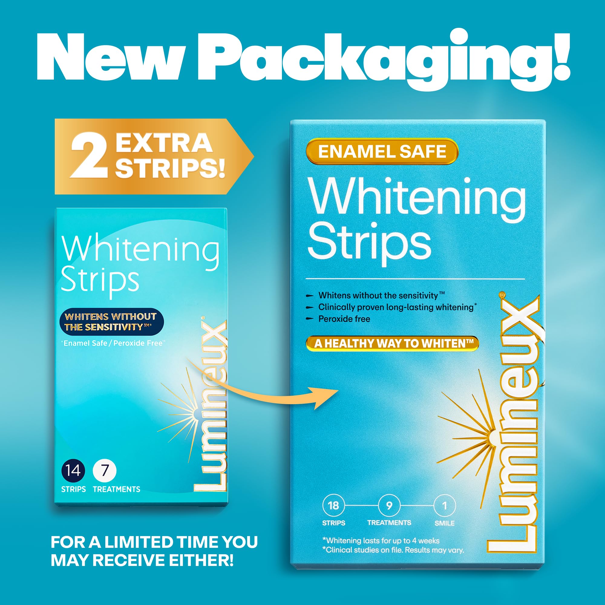 Lumineux toothpaste two-pack for daily whitening and fresh breath.