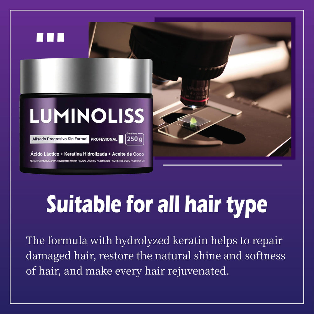 LuminoLiss Alisado application with comb demonstrates easy distribution