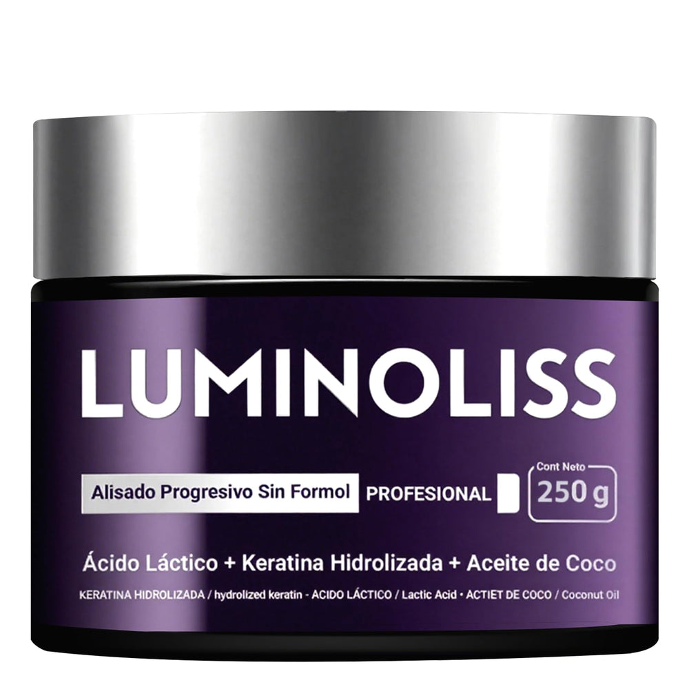 LuminoLiss Alisado Hair Smoothing Cream packshot highlighting frizz control and shine