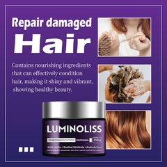 LuminoLiss Alisado texture close-up shows rich, silky cream consistency