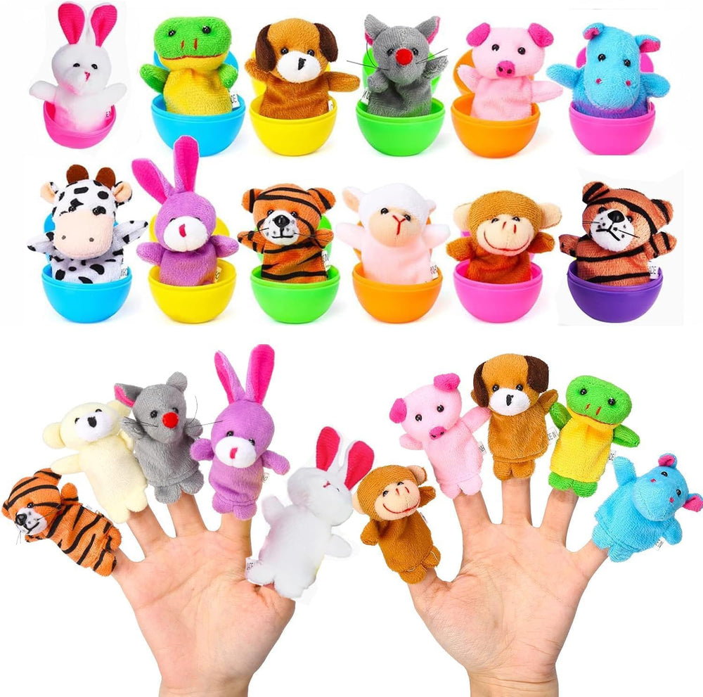Lumiparty Easter egg finger puppets set with colorful eggs for interactive play and learning