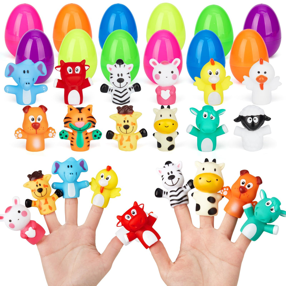 Lumiparty Easter eggs with finger puppets, for engaging hunts and imaginative play