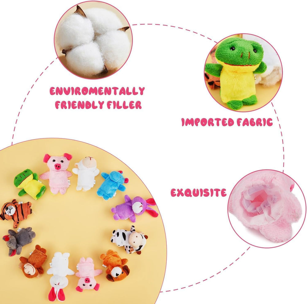 Lumiparty mini plush finger puppets durable and washable for reuse