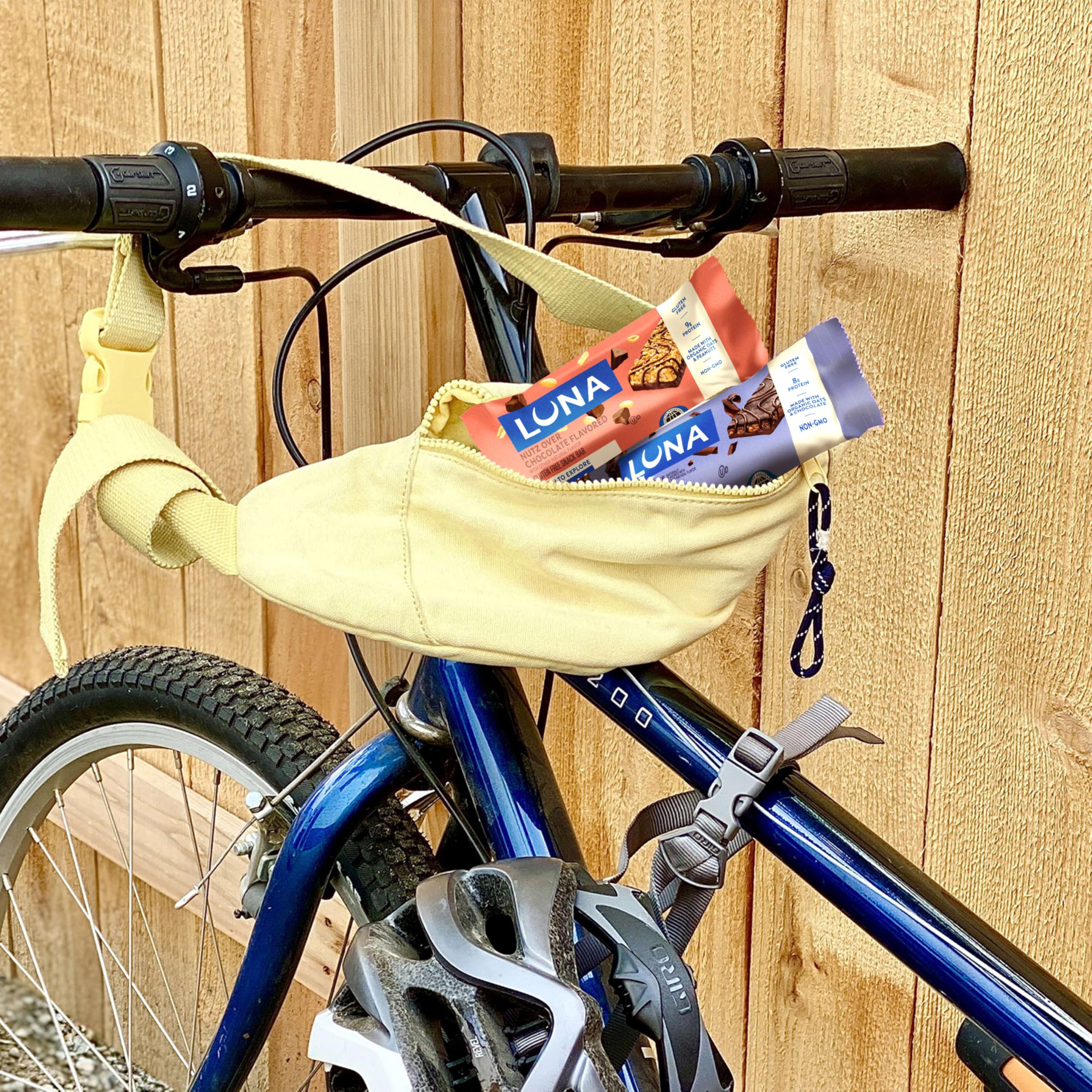 Luna Bar plant-based protein content close-up, 8-9g, on-the-go fueling.
