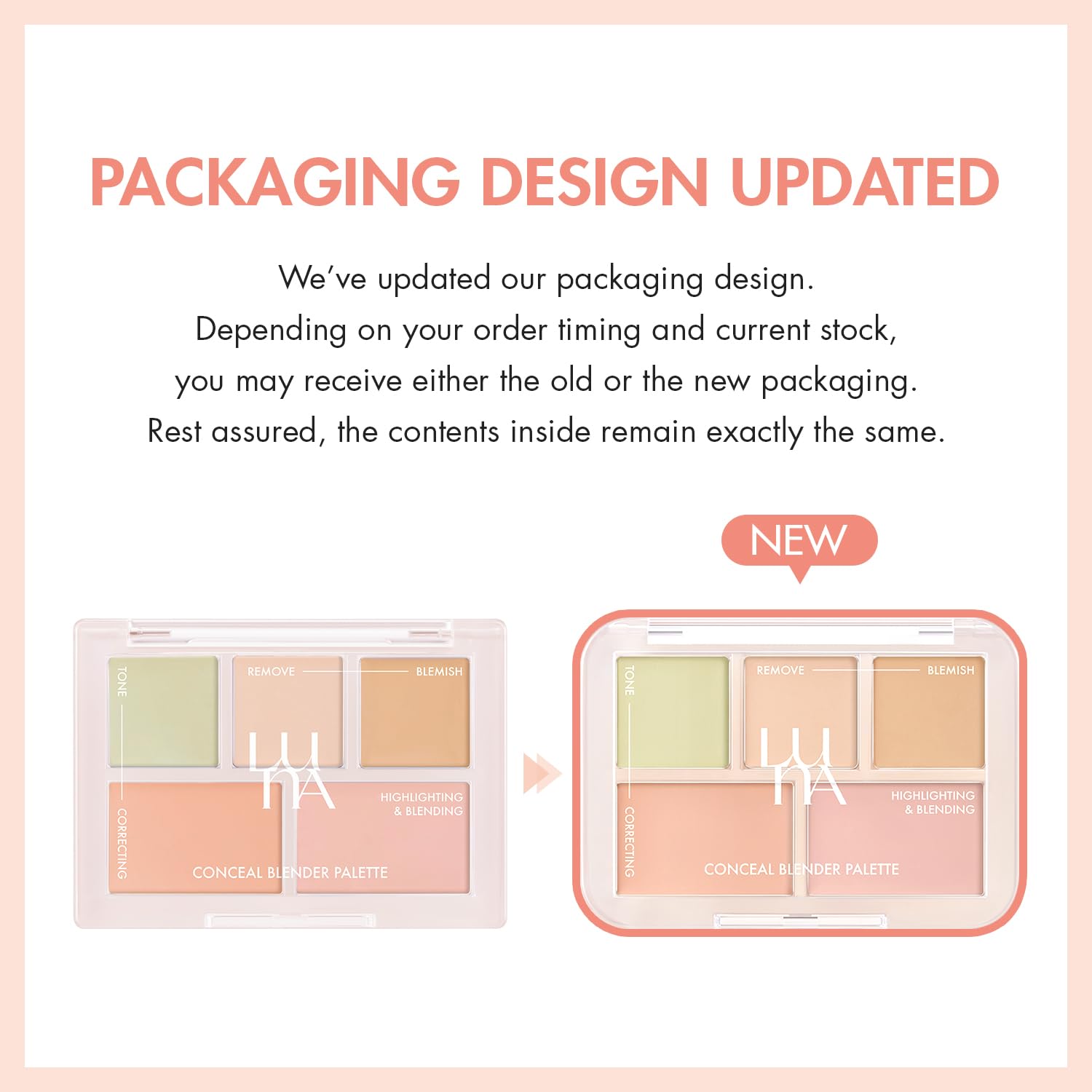 LUNA Conceal Blender Palette beige shade base for neutral skin tones.