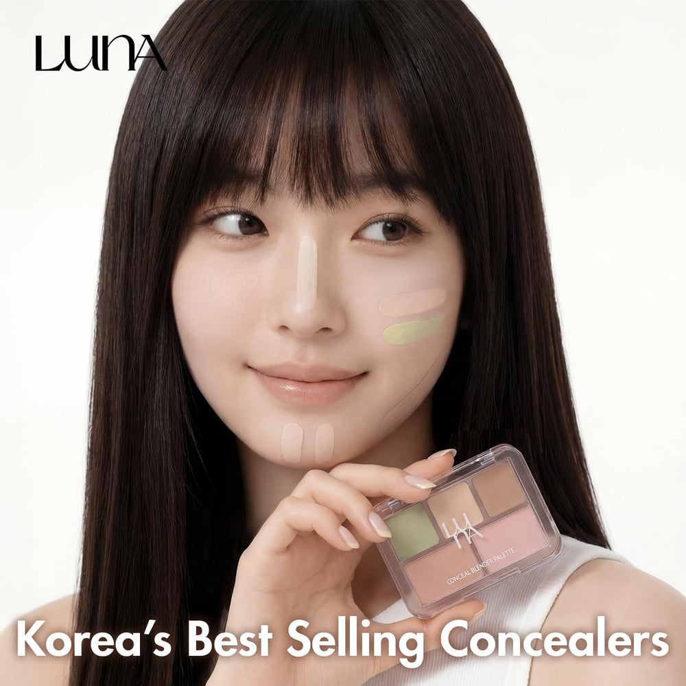 LUNA Conceal Blender Palette pure bright highlighter for luminous finish.