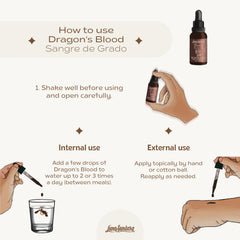 Luna Sundara Dragon's Blood Resin Peru 1oz close-up shows deep red color.