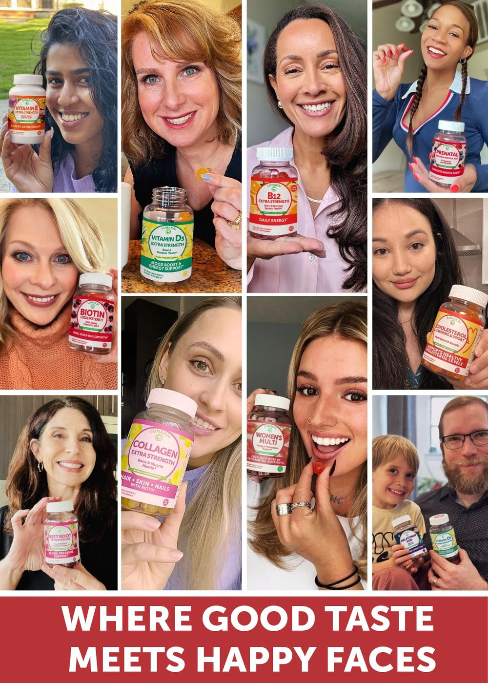 Lunakai B12 gummies citrus flavor scene suitable for daily energy ritual.