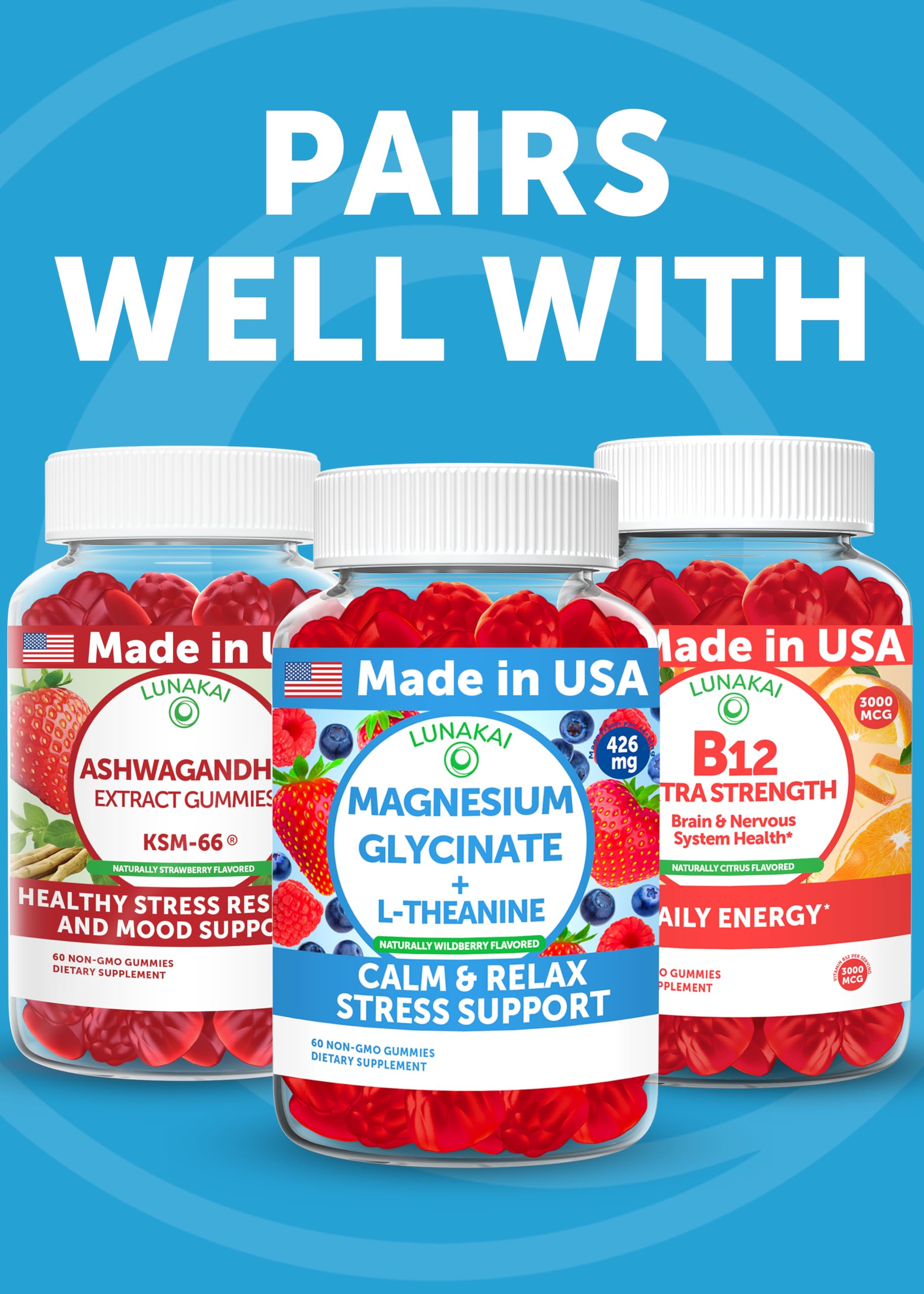 Lunakai Calm Gummies family-friendly use for adults and children.