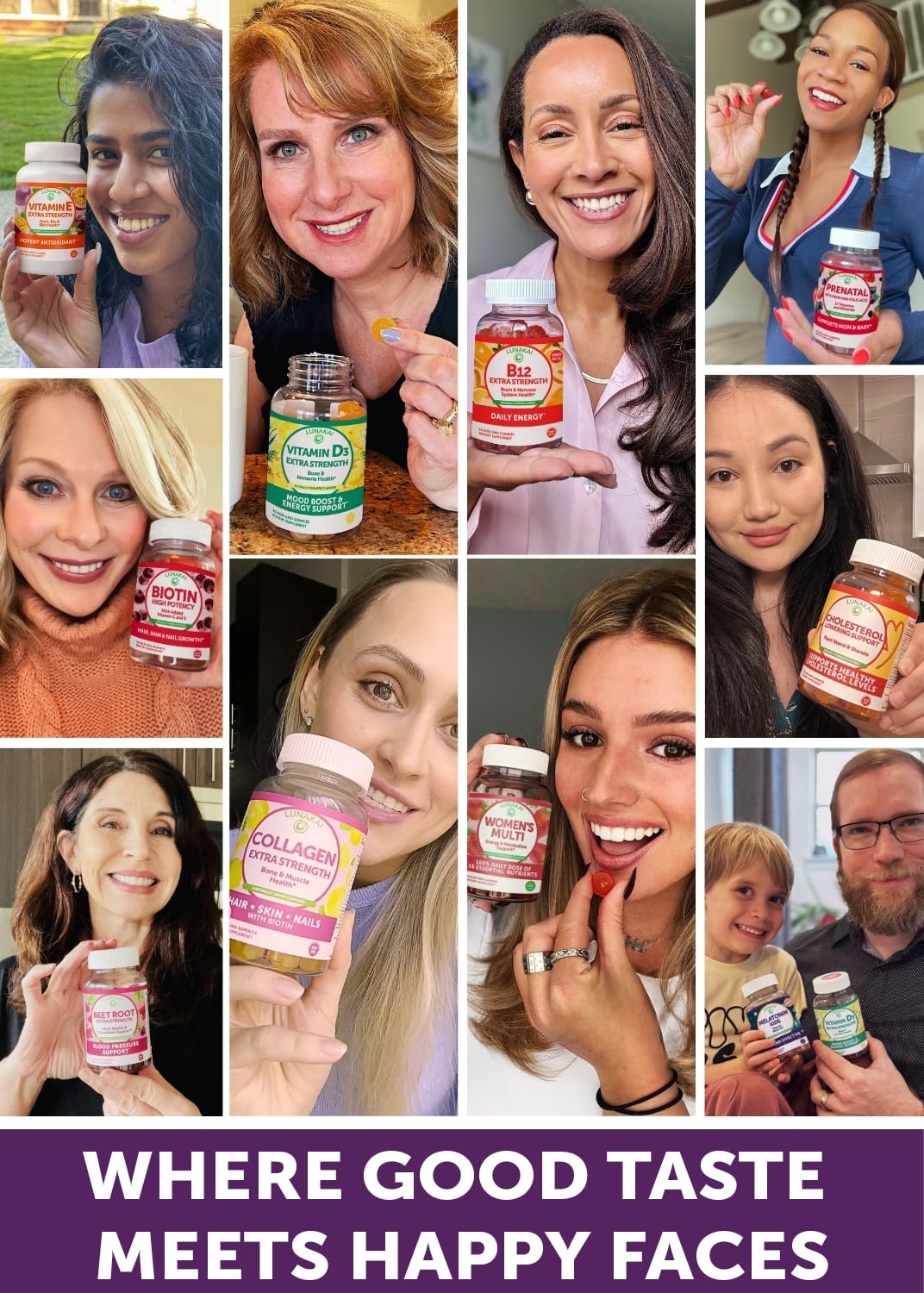 Lunakai gummy texture close-up shows chewable, convenient daily use