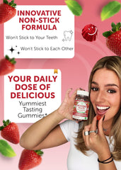 Lunakai gummy texture close-up demonstrates soft, easy-to-chew vitamins.