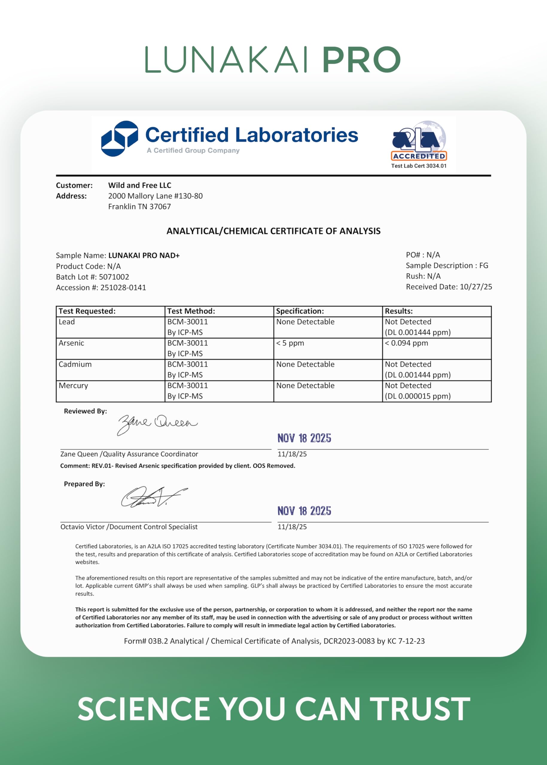 USA-made Lunakai formula with globally sourced ingredients.