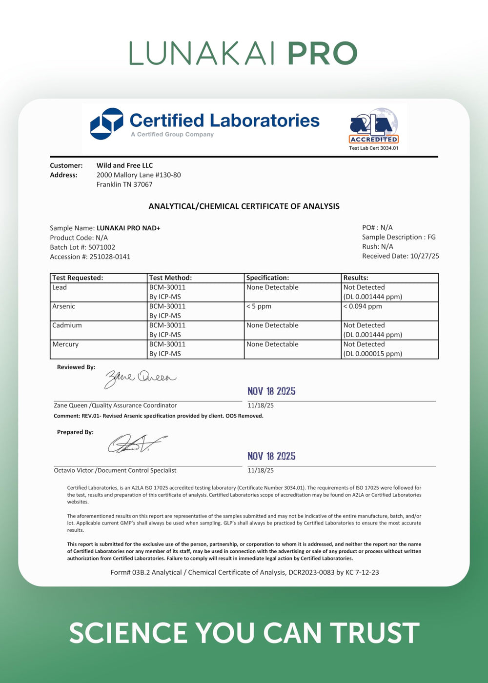 USA-made Lunakai formula with globally sourced ingredients.