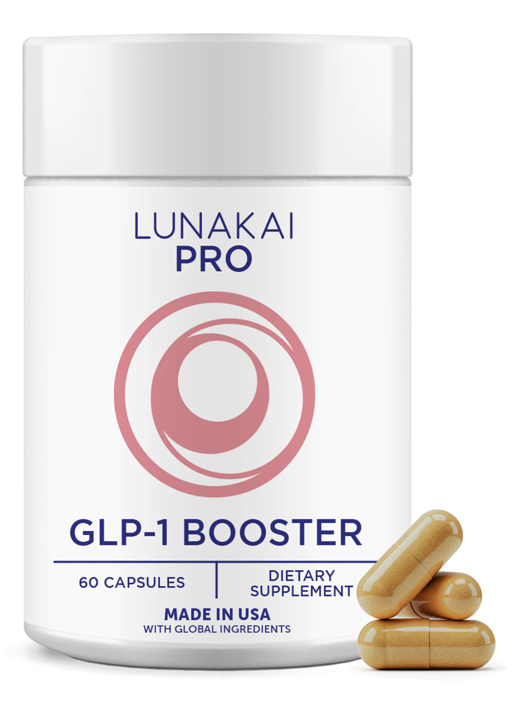 Lunakai PRO USA-made GLP-1 supplement bottle for daily wellness support