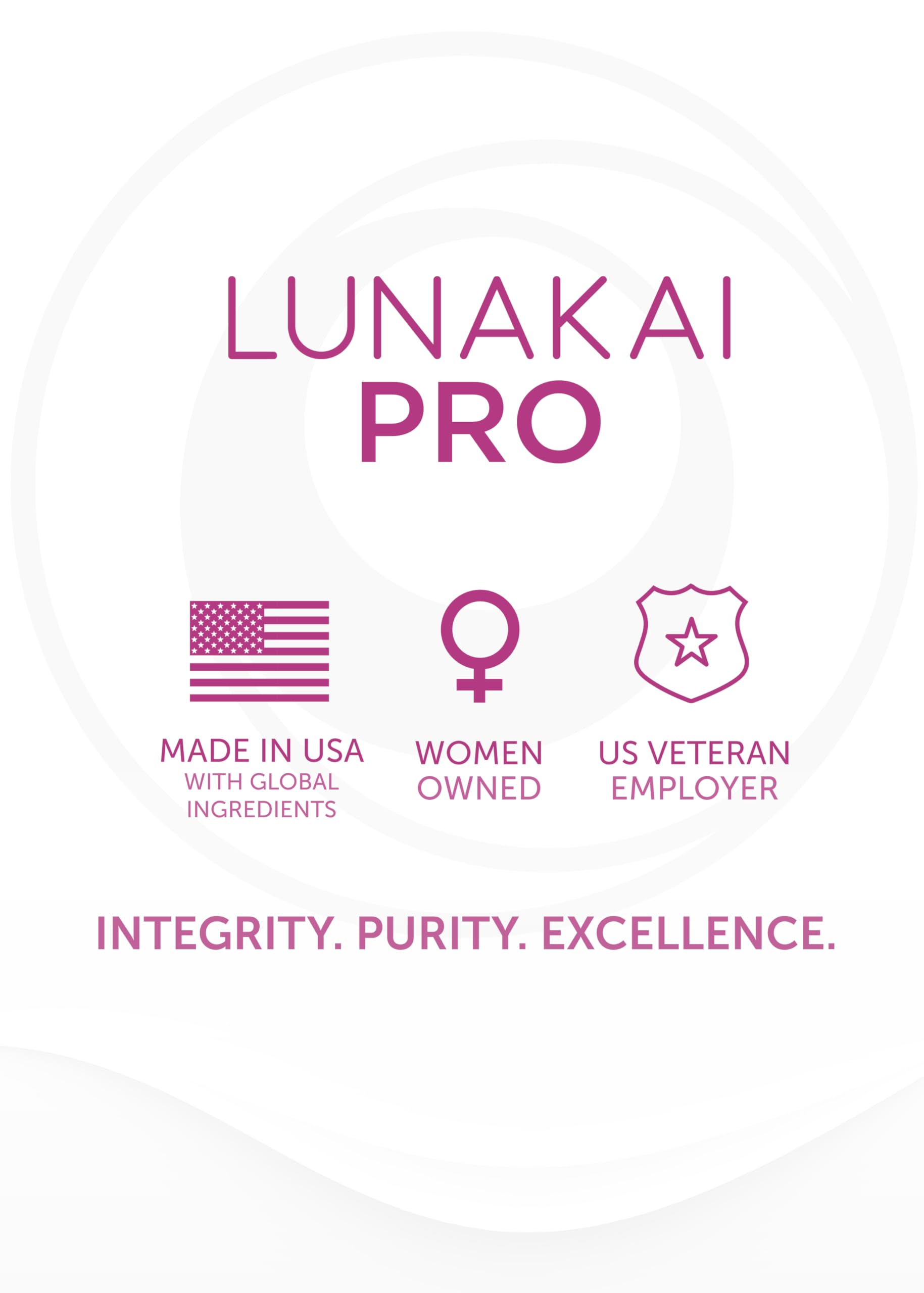 Lunakai Pro saw palmetto and minerals highlight scalp wellness.