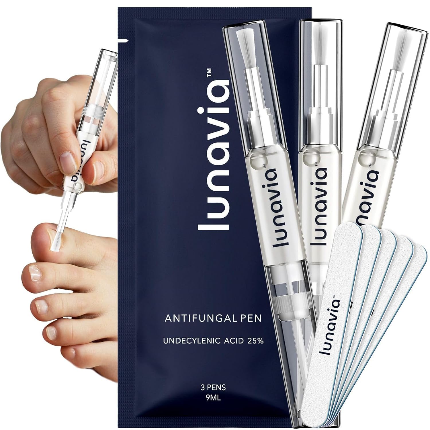 Lunavia Antifungal Pen twist-application image showing clean, targeted application for affected areas.