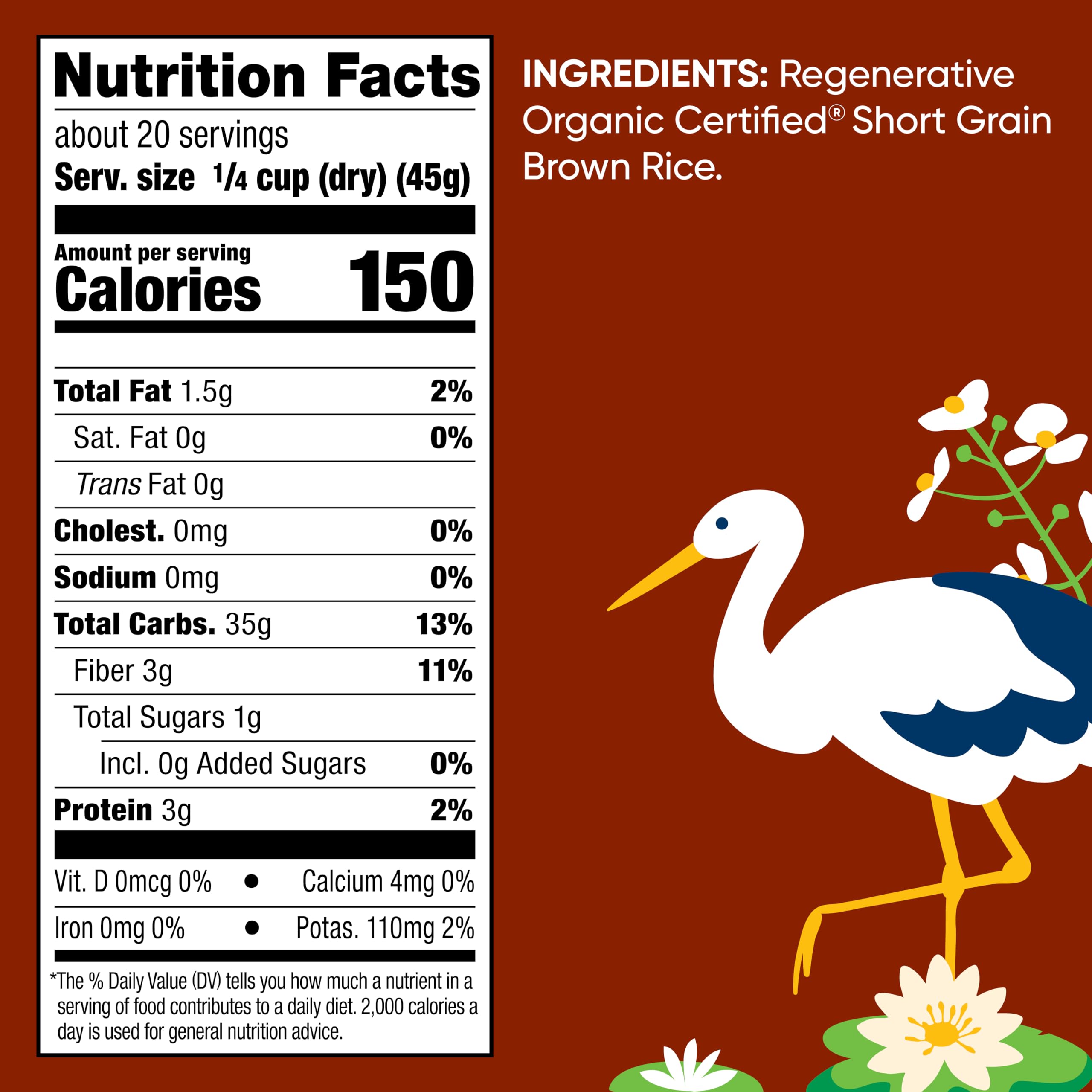 Lundberg Organic Brown Short Grain Rice raw grains in a scoop showing whole grain quality