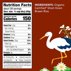 Lundberg organic rice packaging, highlights vegan, non-GMO, gluten-free attributes.