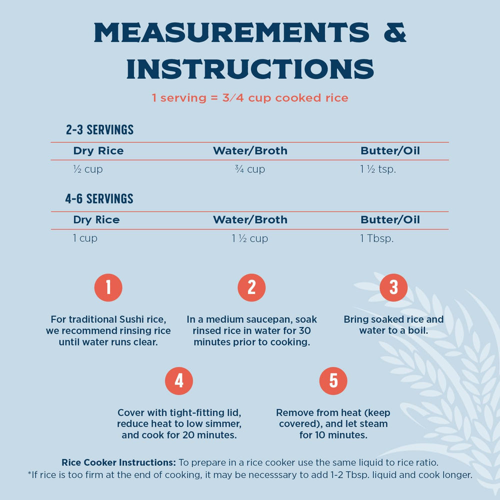 Lundberg Organic Sushi Rice label underlining Non-GMO and gluten-free attributes.