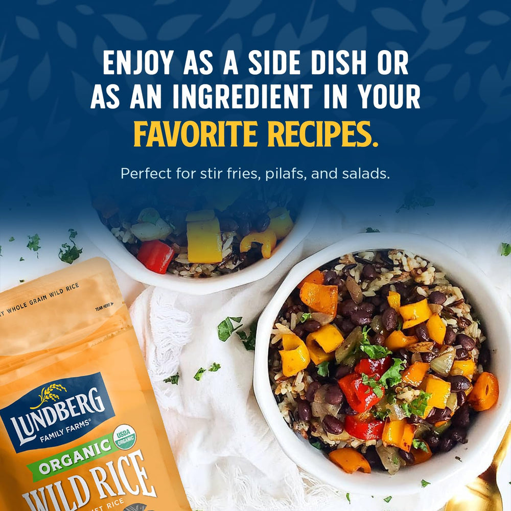 Lundberg Wild Rice cooking steam bowl, ideal for soups and stuffings.