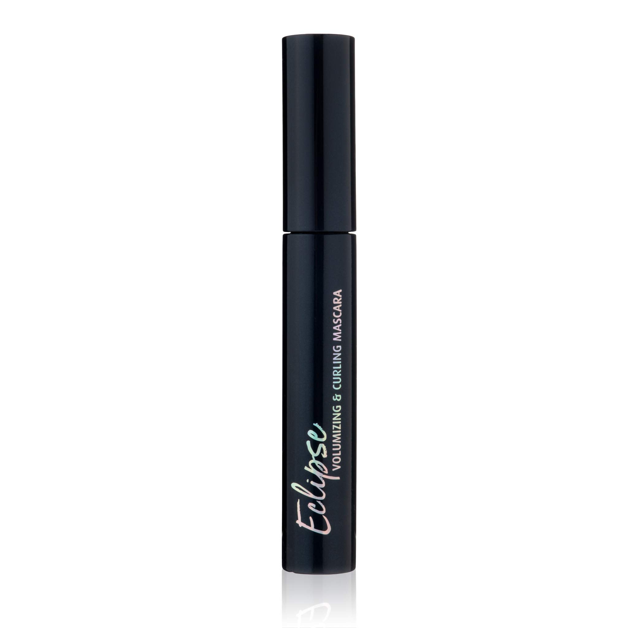 Close-up of Lune+Aster Eclipse Mascara wand showing curved brush