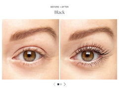 Lune+Aster Eclipse Mascara applied to lashes for defined volume and curl