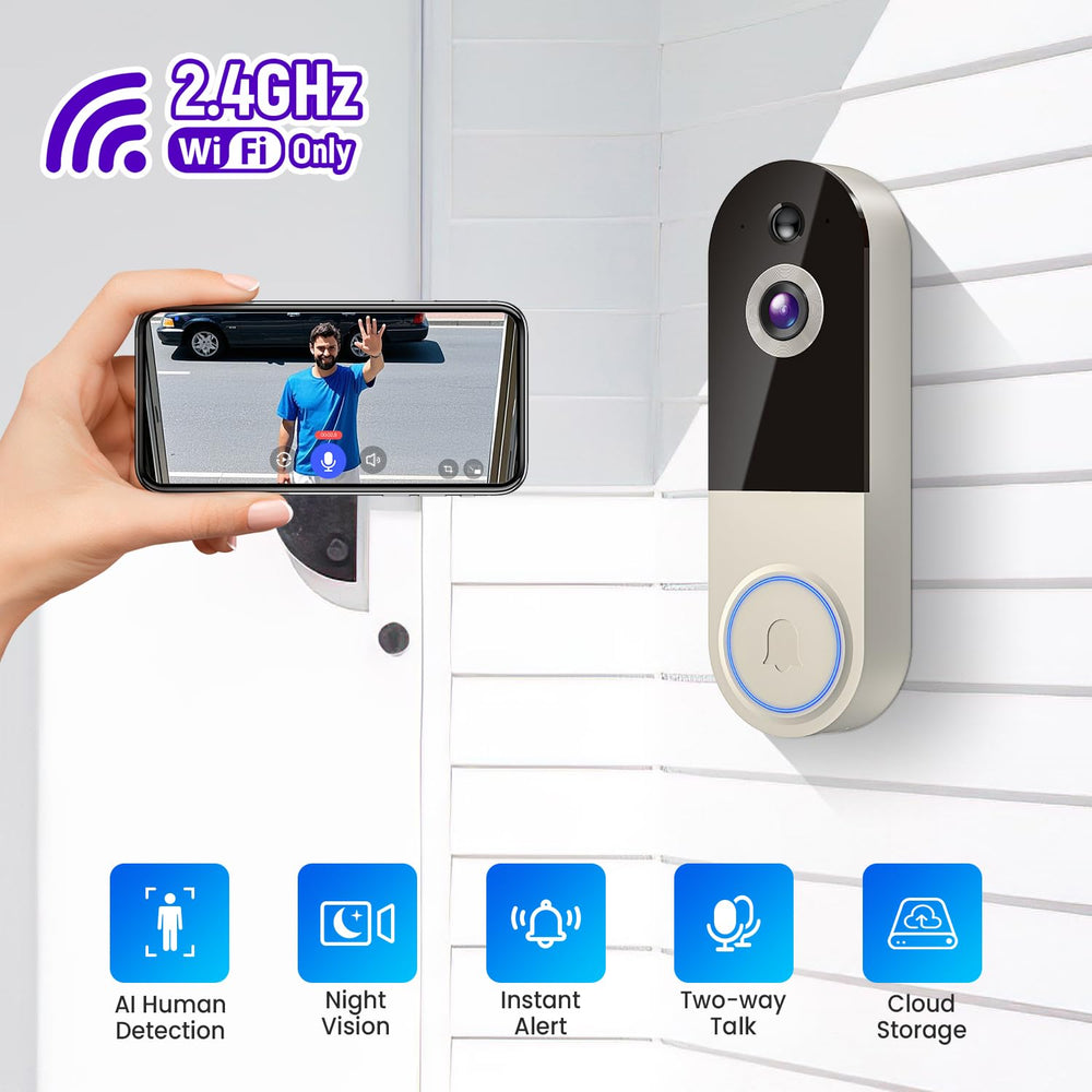 Lunelyx 1080p doorbell night vision for clear porch surveillance after dark.