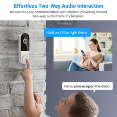 Lunelyx two-way audio enables remote conversation with visitors at the door.