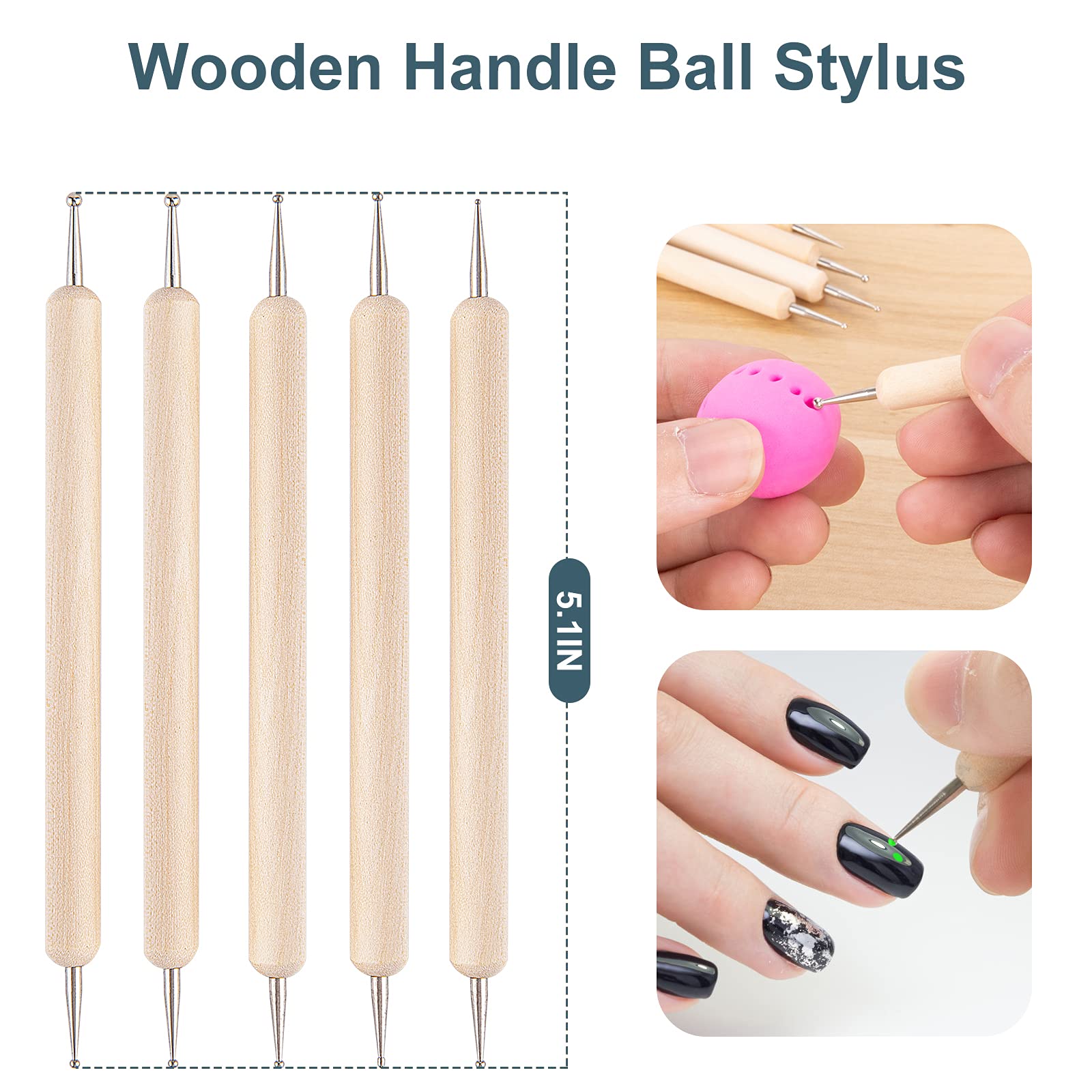 Luney rubber-handle stylus for gentle clay texturing