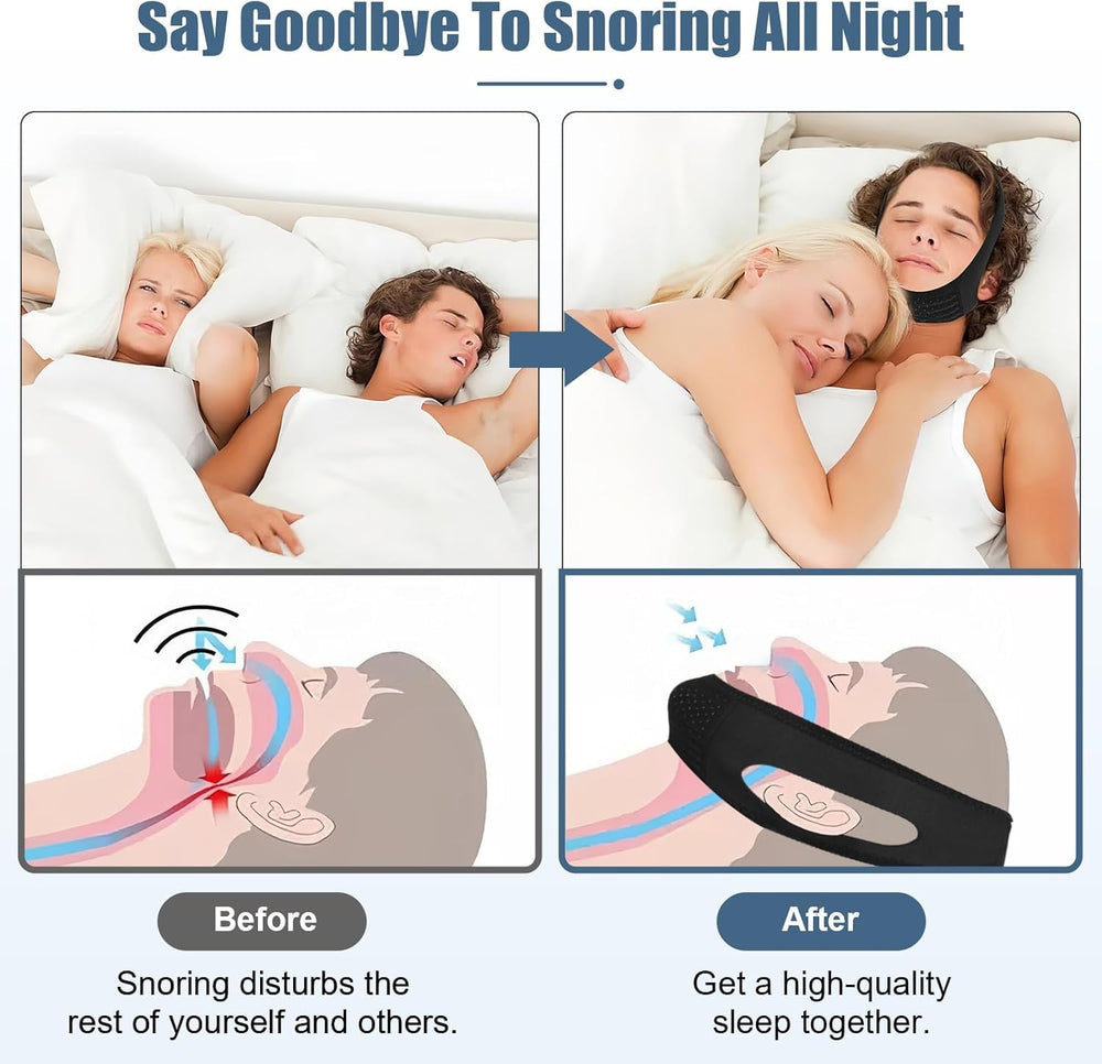 LUNIA adjustable-velcro-strap provides a secure fit for different face shapes and sleep positions.