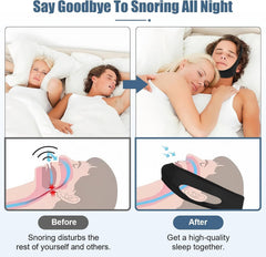 LUNIA adjustable-velcro-strap provides a secure fit for different face shapes and sleep positions.