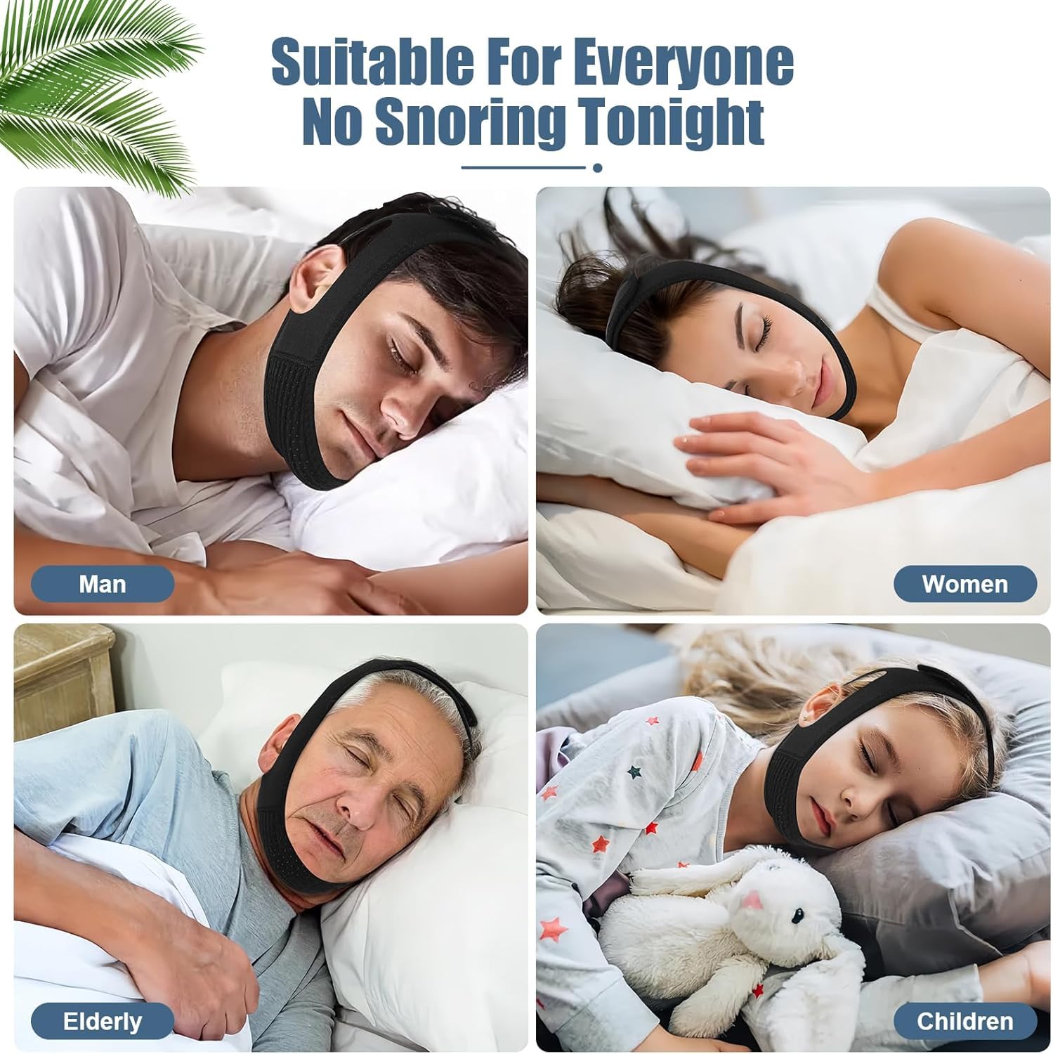 LUNIA chin-strap-night-wear helps you reach deeper rest through calmer breathing cycles.