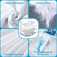 Lunsing breathable mattress pad California King showing airy fabric for cooler nights