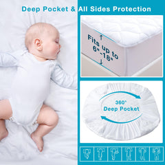 Lunsing deep-pocket design mattress protector demonstrating secure fit through the night